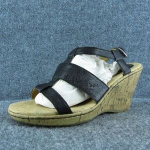 Born‎ Concept Women Gladiator Sandal Shoes Black Leather Size 9 Medium